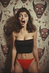 5 ~ 4X6 Glossy HORROR Fine Art ‘ SCREAM QUEEN ‘ Photo FANTASY Set ! 211359080
