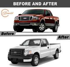 Front Bumper Grille Assembly Compatible with 2009-2014 Ford F – 150 F150 Centre