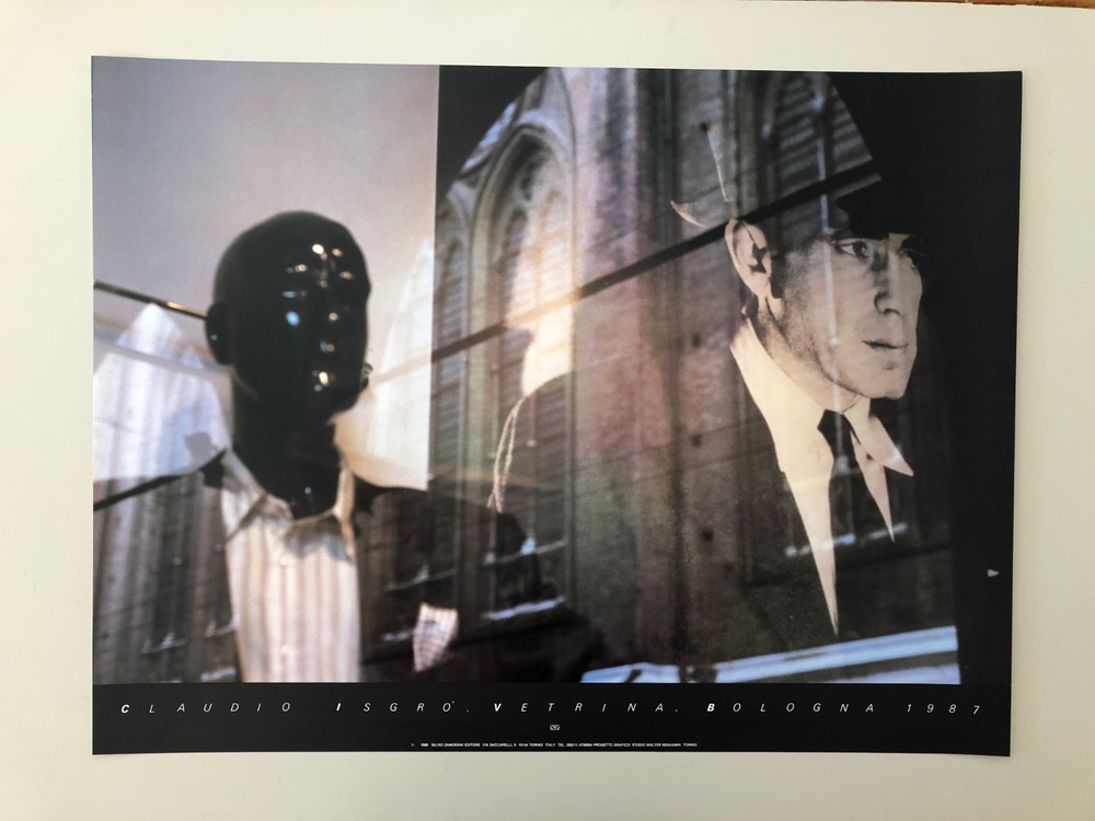 CLAUDIO ISGRO ,’VETRINA BOLOGNA,1987′ BOGART, RARE AUTHENTIC 1988 ART PRINT