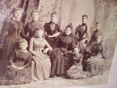 Vintage Photograph,FAMILY of 10 WOMEN! C.1880,Sarony,NY., 10″ x 13 1/4″ on Mat