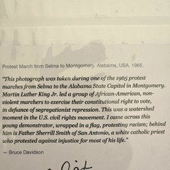 Bruce Davidson Magnum Signed Square Print 6″x6″ Protest March Alabama 1965 B&W