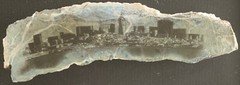 Cynthia Biles – San Francisco Skyline on sliced rock, matted and framed 2013