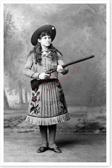 Trick Shot Annie Oakley With Double Barrel Shotgun Silver Halide Photo