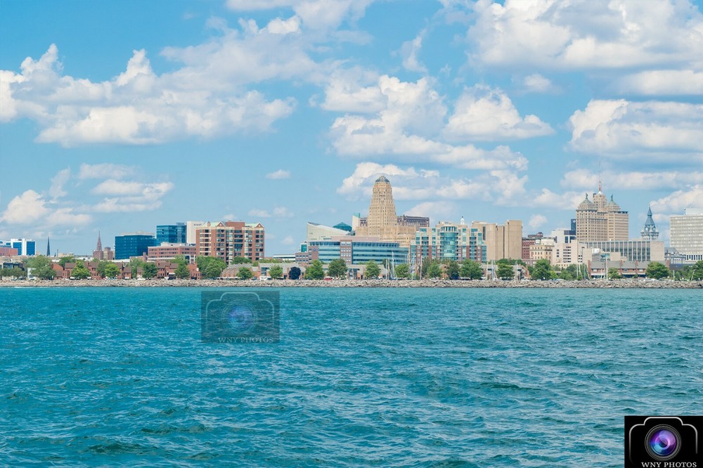 12×18 Photograph Print of Buffalo NY City View from Lake – FREE SHIPPING