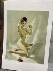 1940’s 50’s Repro Photo Lithography 13×19 Pinup Lot Of 6 Beautiful