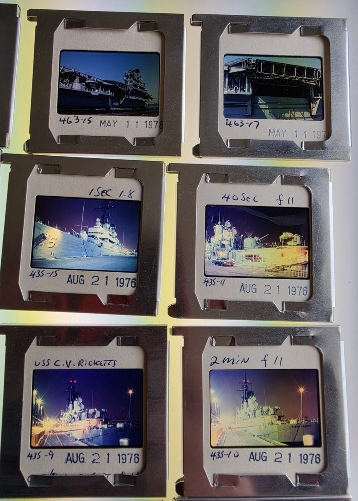 Lot Of 34 1976-79 Ships Subs Amateur 35mm Color Slides CV Ricketts FDR Carrier
