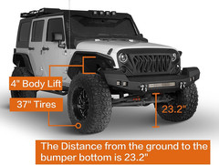 JK Wrangler Full Width Front Bumper for Jeep JK Wrangler 2007-2018 2/4 Door – Ro