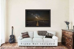 Night Sky Photography Print – Picture of Milky Way Over Road in Arizona