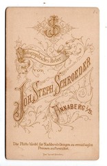 CdV photo Mrs. Joh. Steph. Schroeder Annaberg I/S Saxony circa 1880 (C1142)