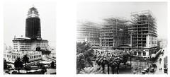 LOS ANGELES: 1920s-30s: (2) Large Prints / Construction of CITY HALL & BILTMORE
