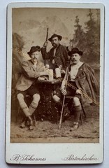 orig. CDV photo photograph 1902 costume Bavaria Lederhosen Partenkirchen Johannes