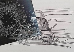 ACEO Limited Edition Film Photography Signed & Numbered Analog Motorcyle Mouse