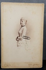 Photo CDV KAB Portrait Young Woman Actress Adele Studio Dress Model Picture