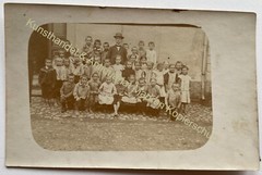 orig. Photo postcard child children group fashion around 1905 poverty poor children orphans