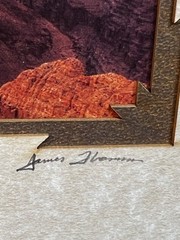 Grand Canyon photos “Sunrise” & “Sunstreak” signed matted photos, James Thompson