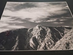 20″x16″ Silver Gelatin Black And White Mountain Peak Landscape Vintage
