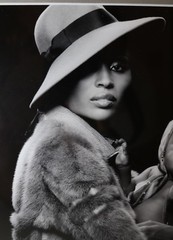 original essence magazine Cynthia Bailey portrait illustration B&W photograph