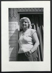 7 Photographs Circus Workers, Travelling People in Portrait, Leather Coat, in the