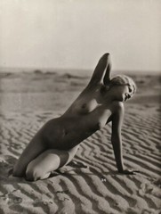 1928 Original EDWIN BOWER HESSER Female Nude Beach Pin Up Silver Gelatin Photo