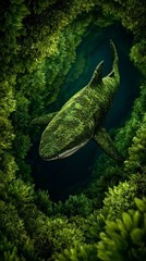 5 Green Shark – Digital Image Picture Phone Background AI Art, 5 images