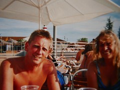 «CAMPING SITE»: PHOTO, COLOUR PHOTO, HOLIDAY, WOMAN, MAN, «SOUTH», TRAVEL, COUPLE, FASHION!