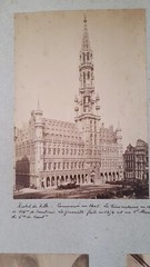 Rare Photo Board City Brussels Late 19th – Early 20th Century Belgium Monuments