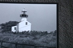 LIGHTHOUSE in Field Vintage Black White Art Photo Print Classic Old Estate HK