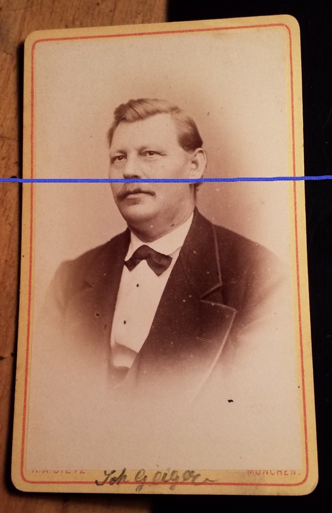 Joh. Violinist as Man with Beard / Circa 1870s CDV N. A. Dietz Munich