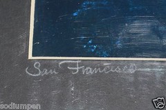 WOW Nice Signed Artist Golden Gate Bridge San Francisco CA Photograph Rare