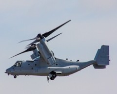 8×10 photo of the Bell Boeing V-22 Osprey on display in Beaufort, SC.