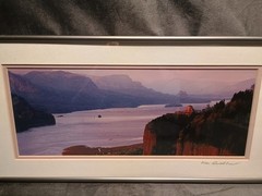 Crown Point Sunset Columbia River OR WA Ken Burkhart Photography Framed 8 X 16″