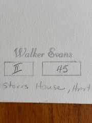 WALKER EVANS Original Signed Silver Gelatin «Storrs House, Hartford» 1933