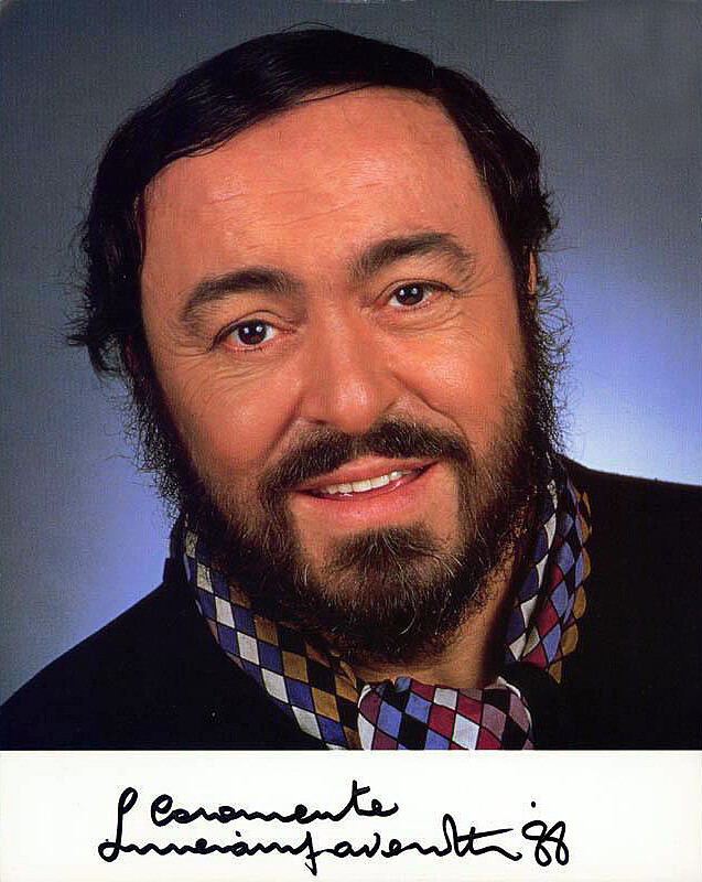 Luciano Pavarotti One of the Great Three Tenors Photo Print With Signature 8×10