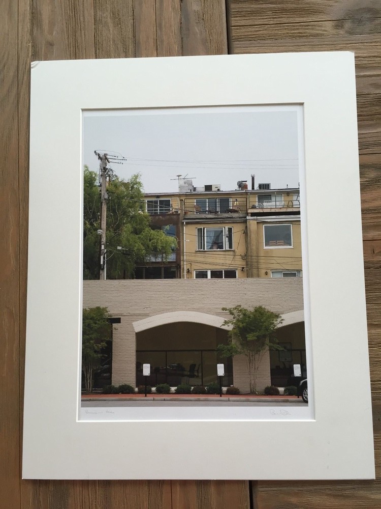 BRUCE BLUM SIGNED B&W Photo Print (17 3/4″X12 3/4″)- «Business and Houses»