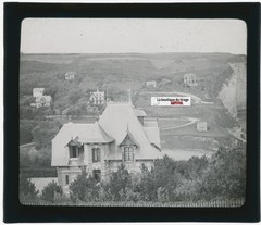 Normandy, Villas, Photo Glass Plaque, Black & White, Positive 8.5×10 Cm
