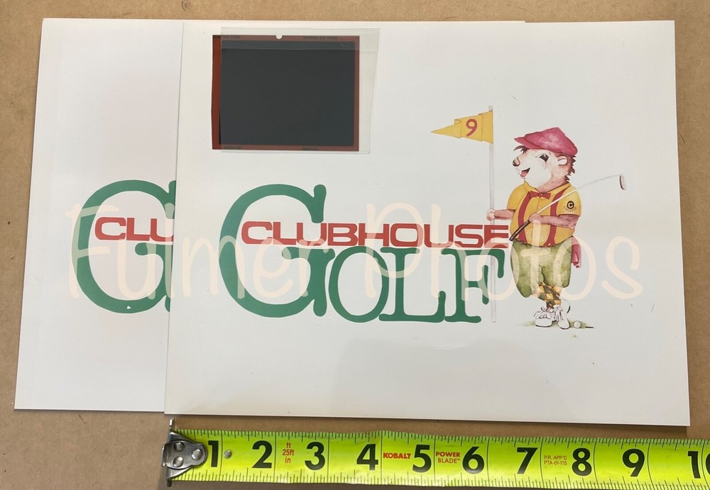 VTG 1960s CHIPPER Chipmunk HOLE #9 PHOTO 8×10 Clubhouse Golf Art Humor Decor COA