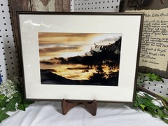 Jerry Jernigan Photography Framed And Matted Sunset Fire