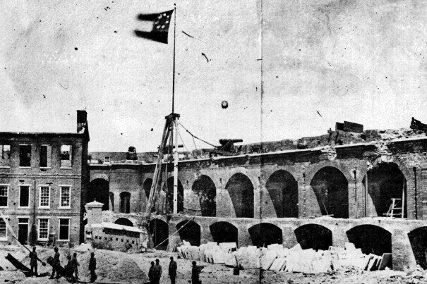 New Civil War Photo: Fort Sumter Under the Stars and Bars Flag – 6 Sizes!