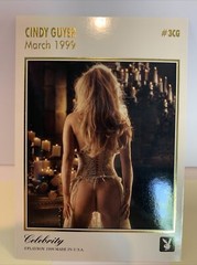 1999 Playboy CINDY GUYER Autograph #712/1300 #3SG 3 1/2×5 Inch Celebrity Card