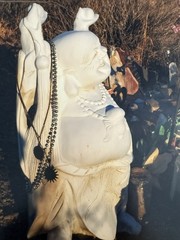 11×14 Laughing Buddha Statue Photography Print | Spiritual Garden Art Photo