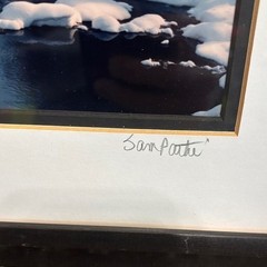 Winter Nature Landscape Scene Signed Photograph Artwork by Sam Pathi Framed