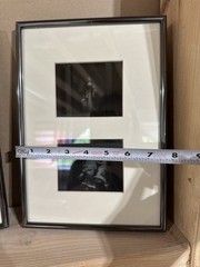 Lot of 2 Custom Framed Matted Magic Lantern Glass Slides 7.5″X 11″ Mother Child