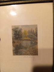 Rare Miniature Signed WALLACE NUTTING Hand Tinted Photo Early 20th Century
