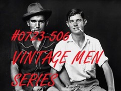 VINTAGE MALE PORTRAIT #0723-506 -TWO MEN HOLDING HANDS 1933 -free shipping USA