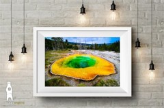 Morning Glory Pool in Yellowstone National Park, Wyoming, Photography Prints