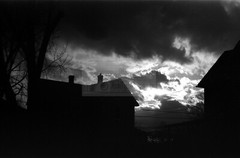 Architecture Photograph – Black and White – «Roof Top Opening» – 8″x12″