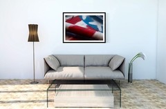 Flag Red White Blue Patriot Abstract Art Design Street Photography
