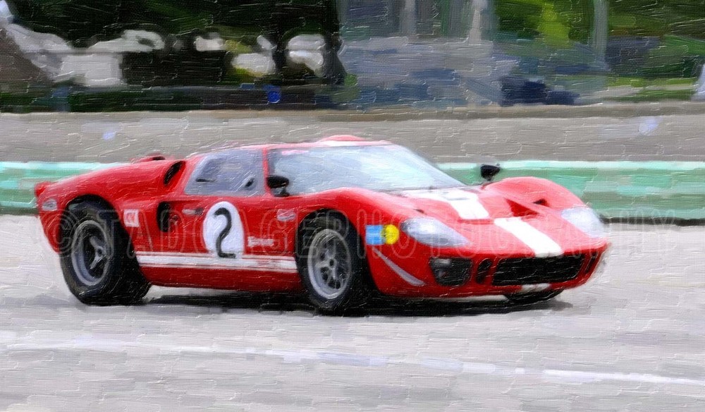1966 SPF Ford GT40 Le Mans Prototype Vintage Classic GT Race Car Photo (CA-0592)