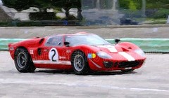 1966 SPF Ford GT40 Le Mans Prototype Vintage Classic GT Race Car Photo (CA-0592)