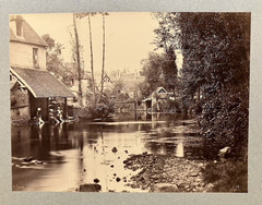 CONSTANT ALEXANDRE FAMIN albumen (Women washing clothes at water’s edge)